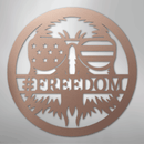 Custom Metal Wall Art - Personalized Patriotic Eagle Monogram Sign