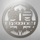 Custom Metal Wall Art - Personalized Patriotic Eagle Monogram Sign