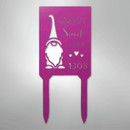Custom Metal Yard Sign - Personalized Easter Gnome Stake
