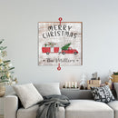 Customizable Christmas Truck Sign | Wall Art Print on Real Wood