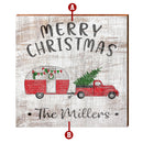 Customizable Christmas Truck Sign | Wall Art Print on Real Wood