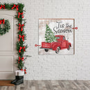 Customizable Christmas Tree & Truck Sign | Wall Art Print on Real Wood