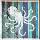 Octopus Blue Boards | Wall Art Print on Real Wood