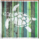 Sea Turtle Green Wooden Print | Wall Art Print on Real Wood