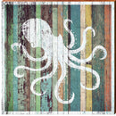Octopus Orange Boards | Wall Art Print on Real Wood