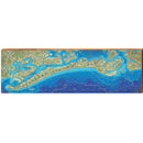 Estero Island Map Home Decor Art Print on Real Wood