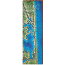 Fenwick Island, Delaware Map | Wall Art Print on Real Wood