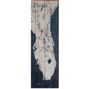 Florida Map | Wall Art Print on Real Wood