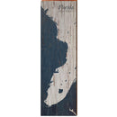 Florida Gulf Coast Map | Wall Art Print on Real Wood