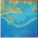 Forgotten Coast, Florida Map | Wall Art Print on Real Wood