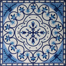 Botanical Geometric Mosaic Pattern Design