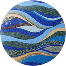 Wavy Mosaic Design - Medallion Art