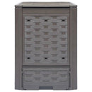 Set of 2 - Outdoor Garden 158 Gallon Compost Bin Set in Brown Plastic Rattan