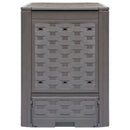 Set of 2 - Outdoor Garden 158 Gallon Compost Bin Set in Brown Plastic Rattan