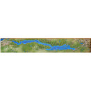 Lake George Horizontal Map Home Decor Art Print on Real Wood
