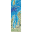 Grand Traverse Bay Map Home Decor Art Print on Real Wood