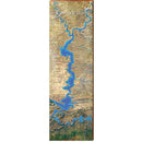 Green River Map | Wall Art Print on Real Wood