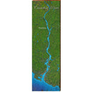 Haddam on the Connecticut River Map | Wall Art Print on Real Wood