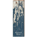Harpswell Maine Shabby Map Home Decor Art Print on Real Wood