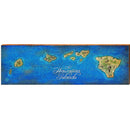The Hawaiian Islands Map Home Decor Art Print on Real Wood