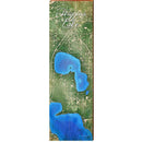 Higgins Lake Map Home Decor Art Print on Real Wood
