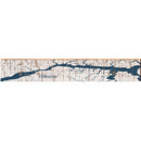 Homosassa, Florida Navy & White Shabby Map Wooden Sign | Wall Art Print on Real Wood