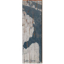 Lake Huron Shabby Map Home Decor Art Print on Real Wood