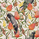 Black Birds on White Wallpaper