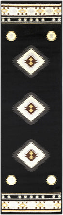 Buckhaven Black Southwestern Area Rug