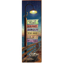 Isle of Palms Night Pier Directional | Wall Art Print on Real Wood