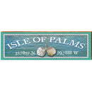 Isle of Palms Triple Shells Water Latitude Longitude | Wall Art Print on Real Wood