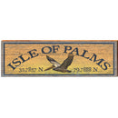 Isle of Palms Pelican Sunburst Latitude Longitude | Wall Art Print on Real Wood