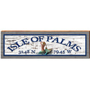 Isle of Palms Mermaid Shabby Latitude Longitude | Wall Art Print on Real Wood