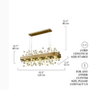 Abbadia San Salvatore | Gold Rectangle Colorful Crystal Chandelier