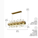 Abbadia San Salvatore | Gold Rectangle Colorful Crystal Chandelier