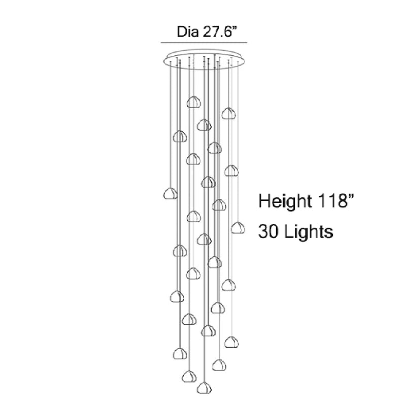 Cernobbio | Staircase Hanging Crystal Lamp