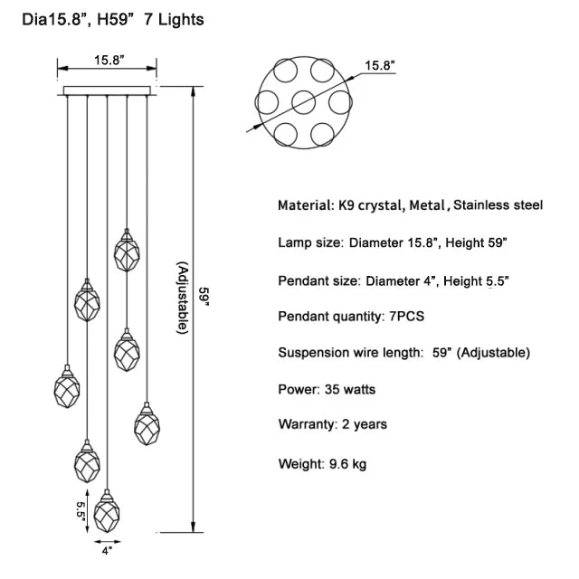 Luxury Diamond Crystal Chandelier