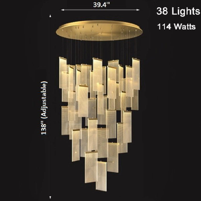 Varenna | Gold Long Hanging Light Fixture