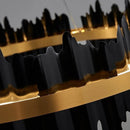 Creative Modern Black/Gold Circular Chandelier for Living Room