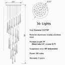 Castagniers | Staircase Gold Crystal Chandelier