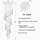 Castagniers | Staircase Gold Crystal Chandelier