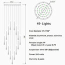 Castagniers | Staircase Gold Crystal Chandelier