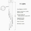 Castagniers | Staircase Gold Crystal Chandelier