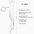 Castagniers | Staircase Gold Crystal Chandelier