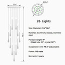 Castagniers | Staircase Gold Crystal Chandelier