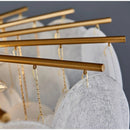 Peone | Round Obscure Glass Ceiling Chandelier