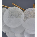 Peone | Round Obscure Glass Ceiling Chandelier