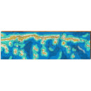 Florida Bay Topographical Map Wall Art | Wall Art Print on Real Wood