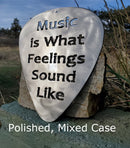 Music is What Feelings Sound Like Guitar Pick Metal Art