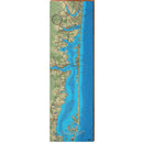 Sea Girt to Barnegat Light Map Home Decor Art Print on Real Wood